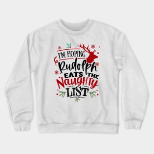 Funny Naughty List Christmas Graphic Xmas Crewneck Sweatshirt